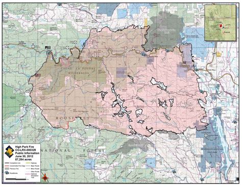 Map Shows Final Perimeter Of High Park Fire Loveland Reporter Herald