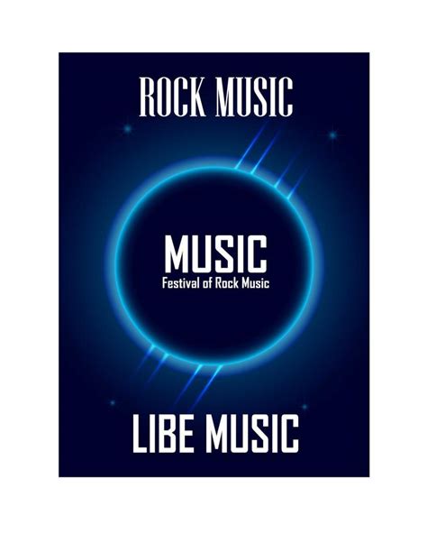 banner with text rock music on white background 12941393 Vector Art at ...