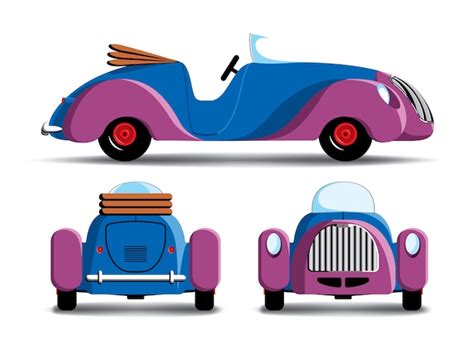 Premium Vector | Cartoon purple car