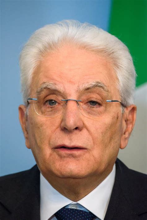 President Of Italy Sergio Mattarella Editorial Photo Image Of