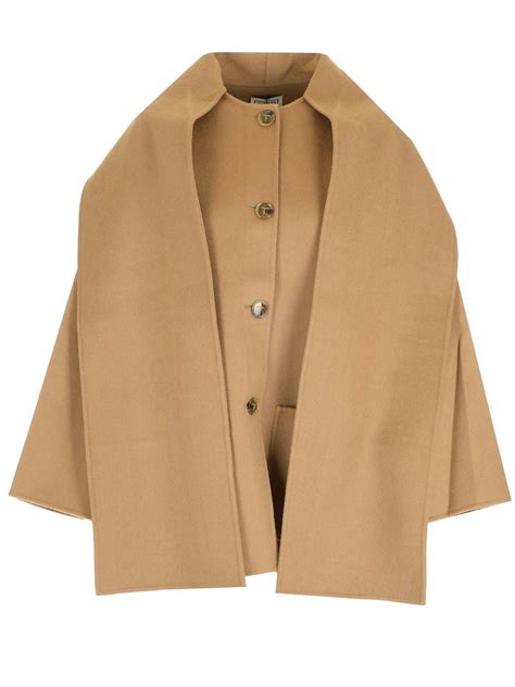 Totême Scarf Coat In Natural Lyst