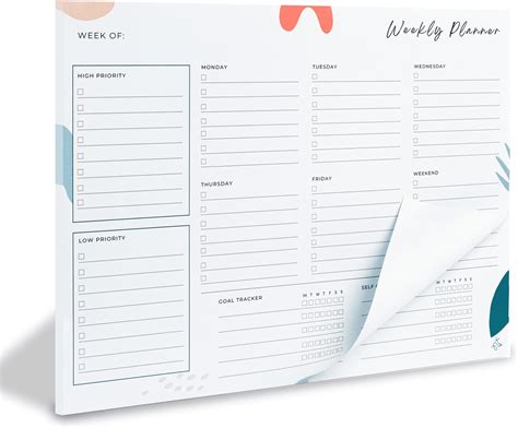 Amazon Weekly Planner Pad Undated Planner To Do List Notepad