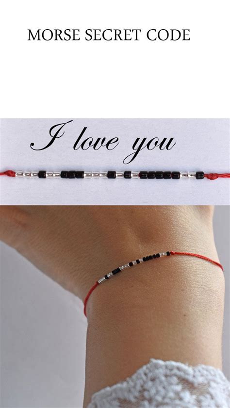 Morse Code I Love You Bracelets Secret Morse Code Jewelry Etsy Girlfriend Ts Boyfriend