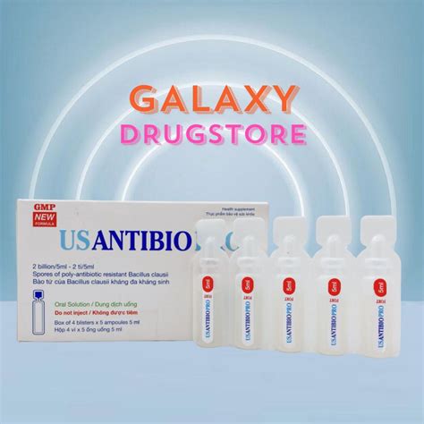 Men vi sinh US ANTIBIO PRO FORT bổ sung lợi khuẩn và kẽm HỘP 20 ỐNG