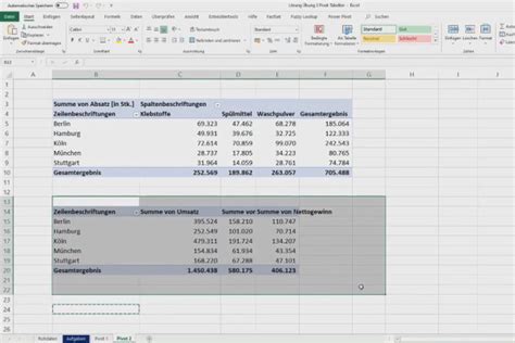 Pivot Tabellen In Excel Erstellen Und Formatieren Video Kurs