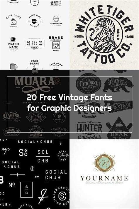 Vintage Logos 20 Free Vintage Fonts for Graphic Designers | Vintage ...