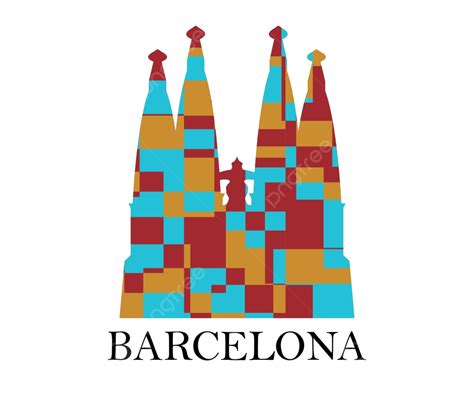 Sagrada Familia Icon Isolated Sight Europe Vector Isolated Sight