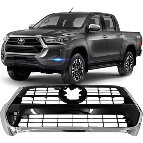 Grade Dianteira Hilux 2021 2022 2023 Black Piano Cromada Parcelamento