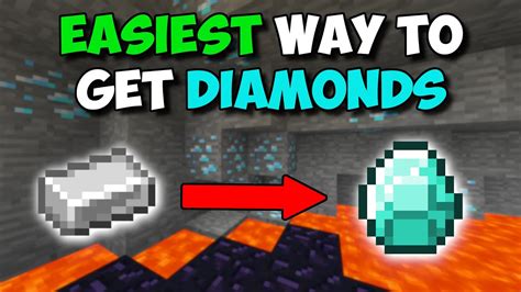 EASIEST WAY TO GET DIAMONDS IN MINECRAFT Minecraft Diamond Guide