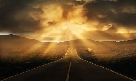 HD wallpaper: empty road during golden hour, landscape, wide, horizon, target | Wallpaper Flare