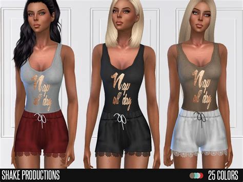 ShakeProductions 75 SET Outfit Sets Sims 4 Clothing Sleepwear Sets