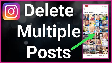 How To Delete Multiple Instagram Posts At Once Youtube