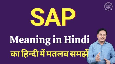 SAP Meaning In Hindi SAP Ka Matlab Kya Hota Hai Full Form Of SAP