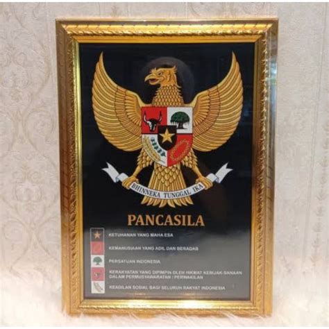 Jual Bingkai Figura Pancasila Foto Pancasila Foto Jokowi Dodo Makruf Amin Shopee Indonesia