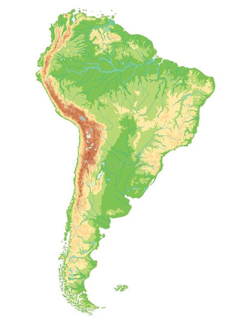 Alto Mapa F Sico Detallado De Suram Rica Ilustraci N Del Vector