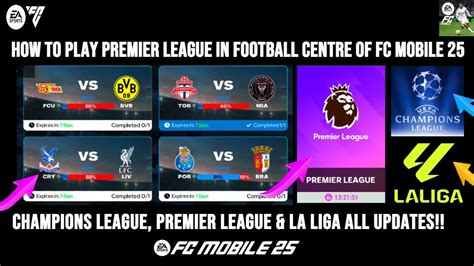 How To Play Premier League In Football Centre Of FC Mobile 25 All