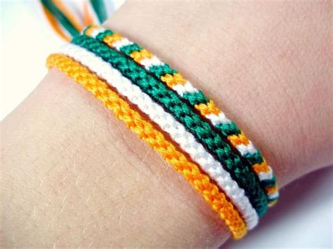 Irish Flag Friendship Bracelet Set Ireland Bracelets In White Green