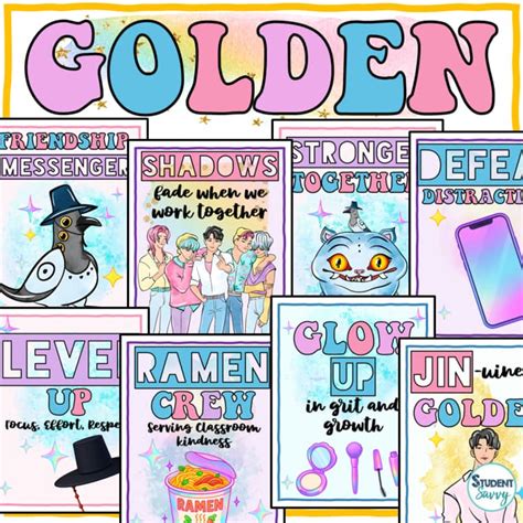 kpop demon hunters classroom decor posters golden sel behavior management