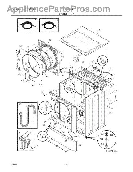 Frigidaire Affinity Dryer Parts Diagram