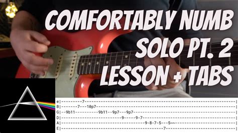 PINK FLOYD Comfortably Numb Solo 2 Lesson With TABS YouTube