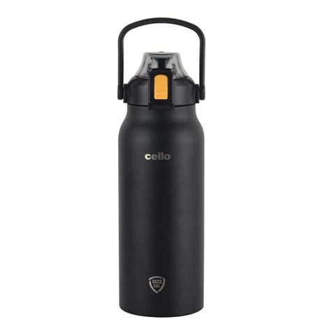 cello duro accord stainless steel insulated water bottle black ml