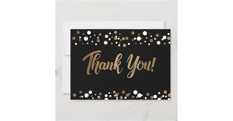 Black And Gold Thank You 50th Birthday Zazzle