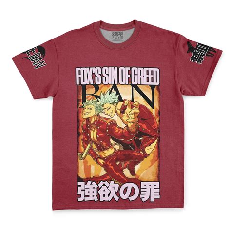 Ban Seven Deadly Sins Streetwear T Shirt Anime Ape