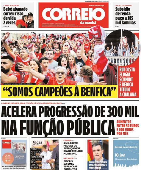 Capa Correio da Manhã 30 maio 2023 capasjornais pt