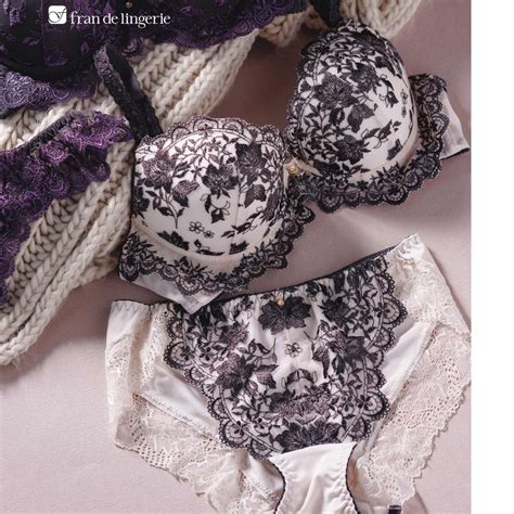 フランデランジェリー fran de lingerie ロマンチックな華ありランジェリーしっかり盛胸安定感 クラシカルフローラル ペア