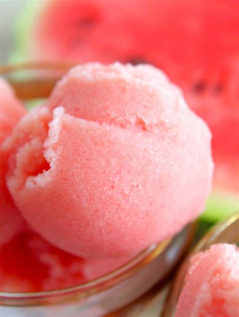 Watermelon Sorbet With Coconut Vegan Dessert