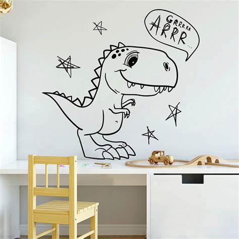 Adesivo de Parede Infantil Desenho Dinossauro Baby Decoração Aventureira