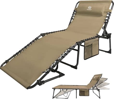 Kingcamp Outdoor Position Folding Chaise Lounge Chair Atelier Yuwa