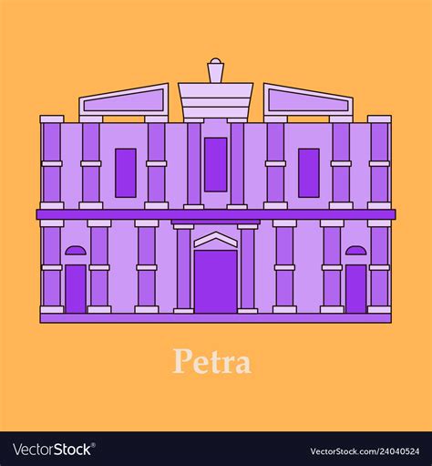 One of new 7 wonders the world petra Royalty Free Vector