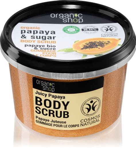 Organic Shop Organic Papaya Sugar Scrub Corpo Allo Zucchero Notino It