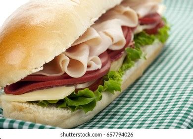 Ham Salami Turkey Cheese Submarine Sandwich Stock Photo 657794026 ...