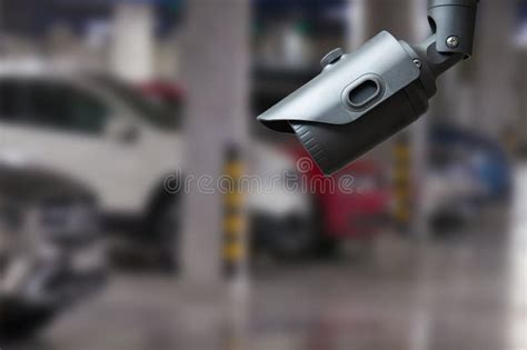 Cctv Camera Installed on the Parking Lot To Protection Security. Stock ...