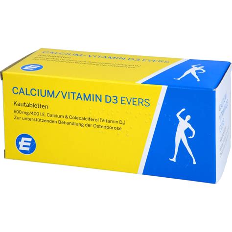 Calcium Vitamin D3 Evers 600 Mg 400 I E Kautabl 100 St Mineralstoffe Arzneimittel Besser