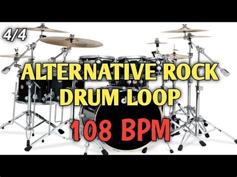 ALTERNATIVE ROCK DRUM LOOP 108 BPM YouTube