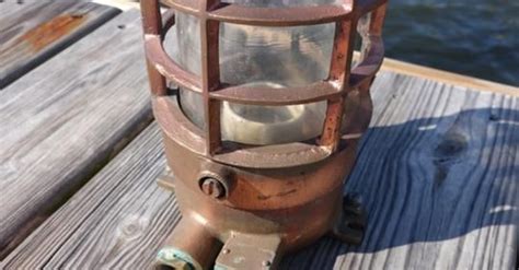 Vintage Original Ship S Passageway Nautical Light Made Out Of Solid Marine Grade Solid Bronze