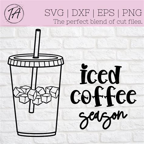 Clip Art Image Files Scrapbooking Iced Coffee Svg File For Shirts