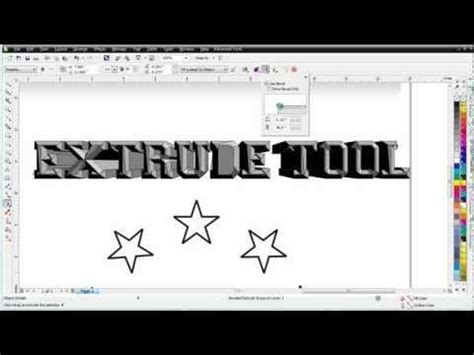 Coreldraw X For Beginners The Extrude Tool Youtube Coreldraw