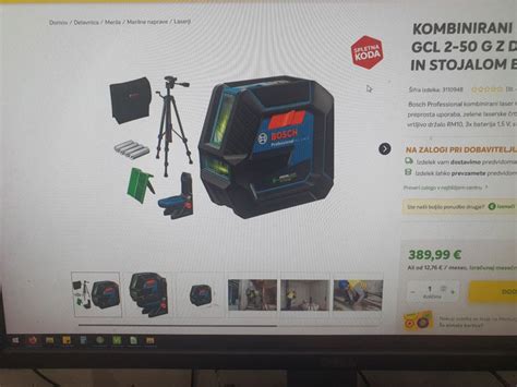 BOSCH Professional GCL 2 50 G Kombinirani Laser RM 10 BT 150 0601