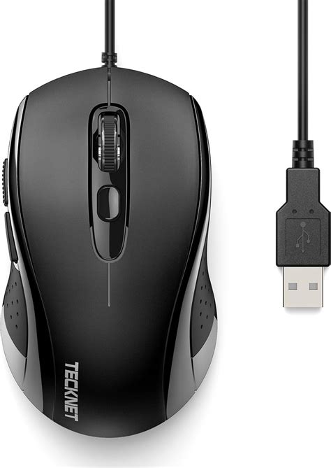 Tecknet Wired Mouse Usb Wired Computer Mouse 3600dpi 4