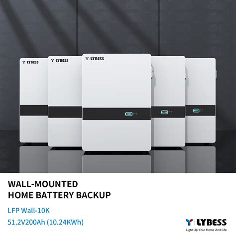 48V 200Ah 10KWh Wall Mounted Home Battery Backup LYBESS