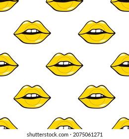 Seamless Pattern Lips Intersex Flag Symbol Stock Vector Royalty Free