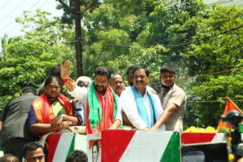 Photos Congress Workers Take Out Rally As Revanth Reddy Takes Charge