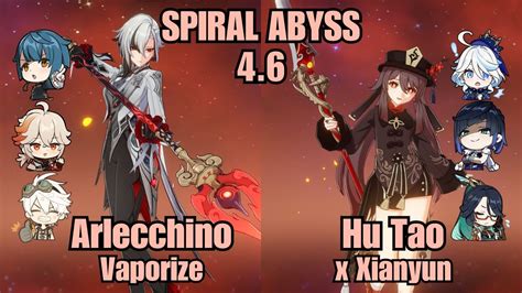 C Arlecchino Vaporize Hu Tao N Cjp X Xianyun Spiral Abyss