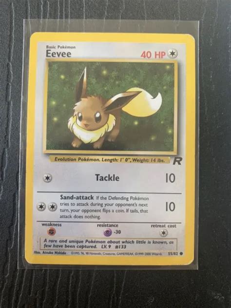 CARTE POKÉMON US Eevee Evoli 55 82 Wizards Team Rocket EUR 7 00