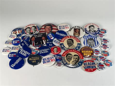 Bid Now Vintage Ronald Reagan Campaign Buttons January 6 0122 1200