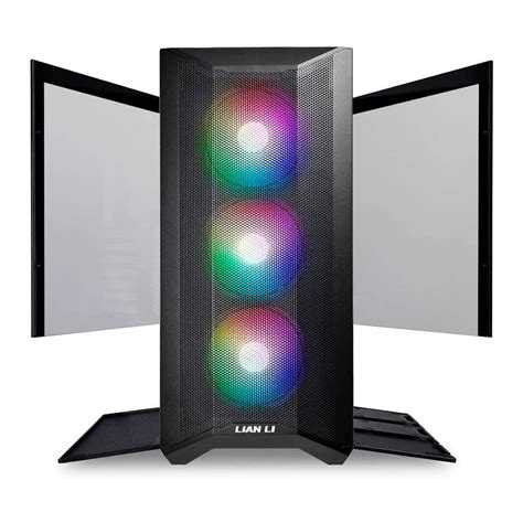 Gabinete Lian Li LANCOOL II Mesh RGB Black LED RGB ATX Cristal